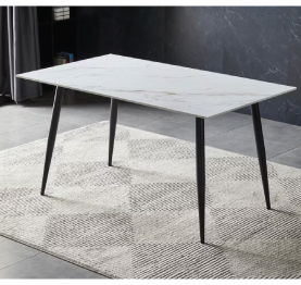 Jilphar Furniture Rectangular 140*80cm Sintered Stone  Dining Table with Metal Legs  JP2381B