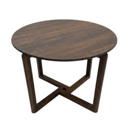 Jilphar Furniture Sophisticated Rich Walnut-Toned Dining Table 70cm Dia JP2480