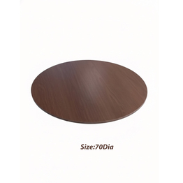 Jilphar Furniture Warm Wooden Finish Sintered Stone Round Tabletop JP2483B