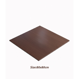 Jilphar Furniture Warm Wooden Finish Sintered Stone Square Tabletop JP2483F