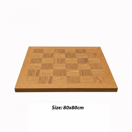 Jilphar Furniture Sophisticated Square Parquet Wood Veneer Tabletop JP2485B