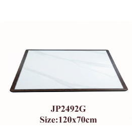 Jilphar Furniture Elegant Sintered Stone Rectangular Tabletop with Solid Wood Trim JP2492G