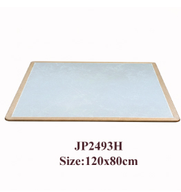 Jilphar Furniture Elegant Sintered Stone Rectangular Tabletop with Solid Wood Trim JP2493H