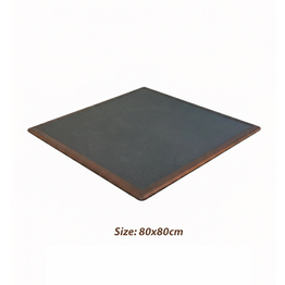 Jilphar Furniture Premium Sintered Stone Rectangular Tabletop with Wood Veneer Trim JP2498B