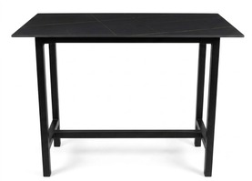 Elegant Ceramic & Metal Bar Table Black JP2499A