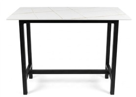Elegant Ceramic & Metal Bar Table White JP2499B