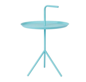 Jilphar Furniture  End Table Coffee Modern Metal Round Side Tables Side  Table Coffee Tables Mobile Snack Table For Living Room (Color : Blue Size : 41x40x55cm) JP2903