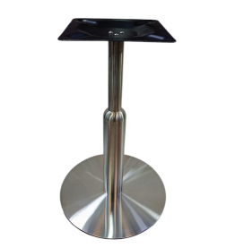 Jilphar Furniture Modern Brass-Finish Metal Table Base – Round Bottom with Square Mounting Plate JP3090