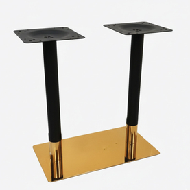 Jilphar Furniture Modern Dual-Tone Twin Pedestal Table Base JP3101