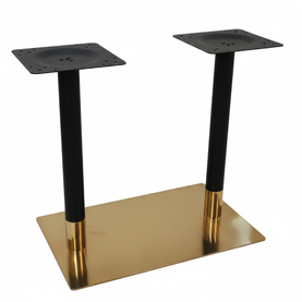 Jilphar Furniture Modern Dual-Tone Twin Pedestal Table Base JP3104