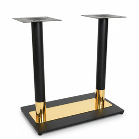 Jilphar Furniture Modern Dual-Tone Twin Pedestal Table Base JP3115