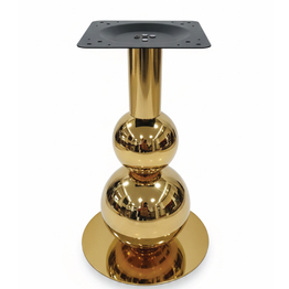 Jilphar Furniture Opulent Double Sphere Gold Pedestal Table Base JP3131