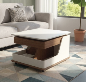 Jilphar Furniture Modern Fiber-Wooden Coffee Table with Lift-Top Storage JP4061