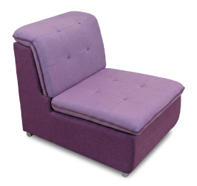 Jilphar Furniture Modern Armless Lounge Chair / Single Sofa – Purple Fabric JP5039