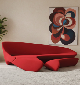Jilphar Furniture Italian Design Moon Sofa Irregular Shaped Creative Art Zaha Fiberglass Moon Sofa JP5105L