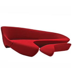 Jilphar Furniture Italian Design Moon Sofa Irregular Shaped Creative Art Zaha Fiberglass Moon Sofa JP5105L