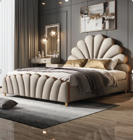 Jilphar Furniture Scalloped Elegance Bed Frame JP6661