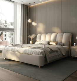 Jilphar Furniture Curva Modern Bed Frame JP6662