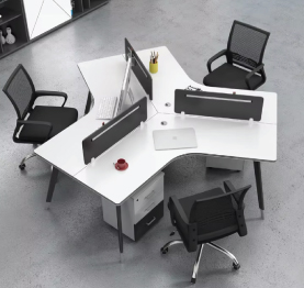 Jilphar Furniture Modern Modular 3-Person Workstation JP7041