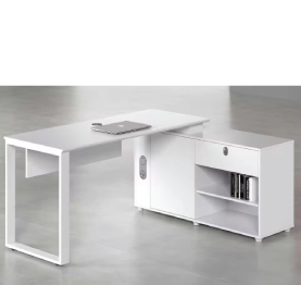 Jilphar Furniture Modern White L-Shaped Executive Desk JP7047