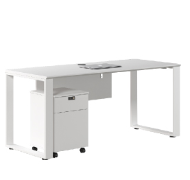 Jilphar Furniture Modern White Workstation & Mobile Cabinet JP7048