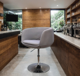  Jilphar Furniture Leisure Bar Stool Elegant Egg Chair Cafe Restaurant Chair Height Adjusted Swivel JP9992A