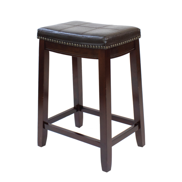 Jilphar Furniture Solid Wooden Stool with Leather Seating JP1010