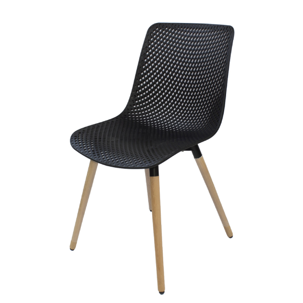 Jilphar Fiber Plastic Dining Chair with Wooden Legs JP1036