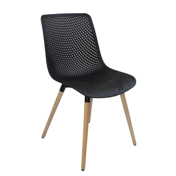 Jilphar Fiber Plastic Dining Chair with Wooden Legs JP1036