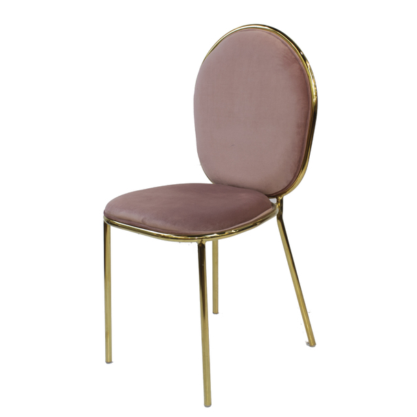 Jilphar Furniture  Velvet Dining Chairs with Golden Metal Leg JP1094