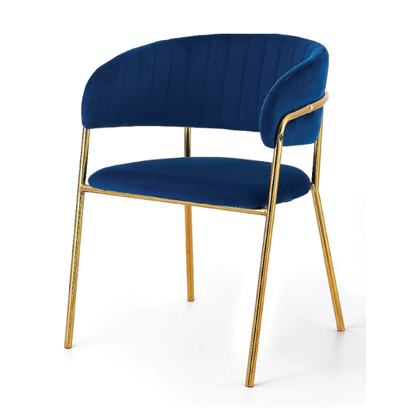 Jilphar Furniture Blue Velvet Accent Chair JP1096C