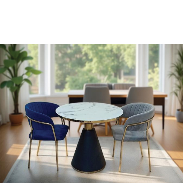 Jilphar Furniture Blue Velvet Accent Chair JP1096C