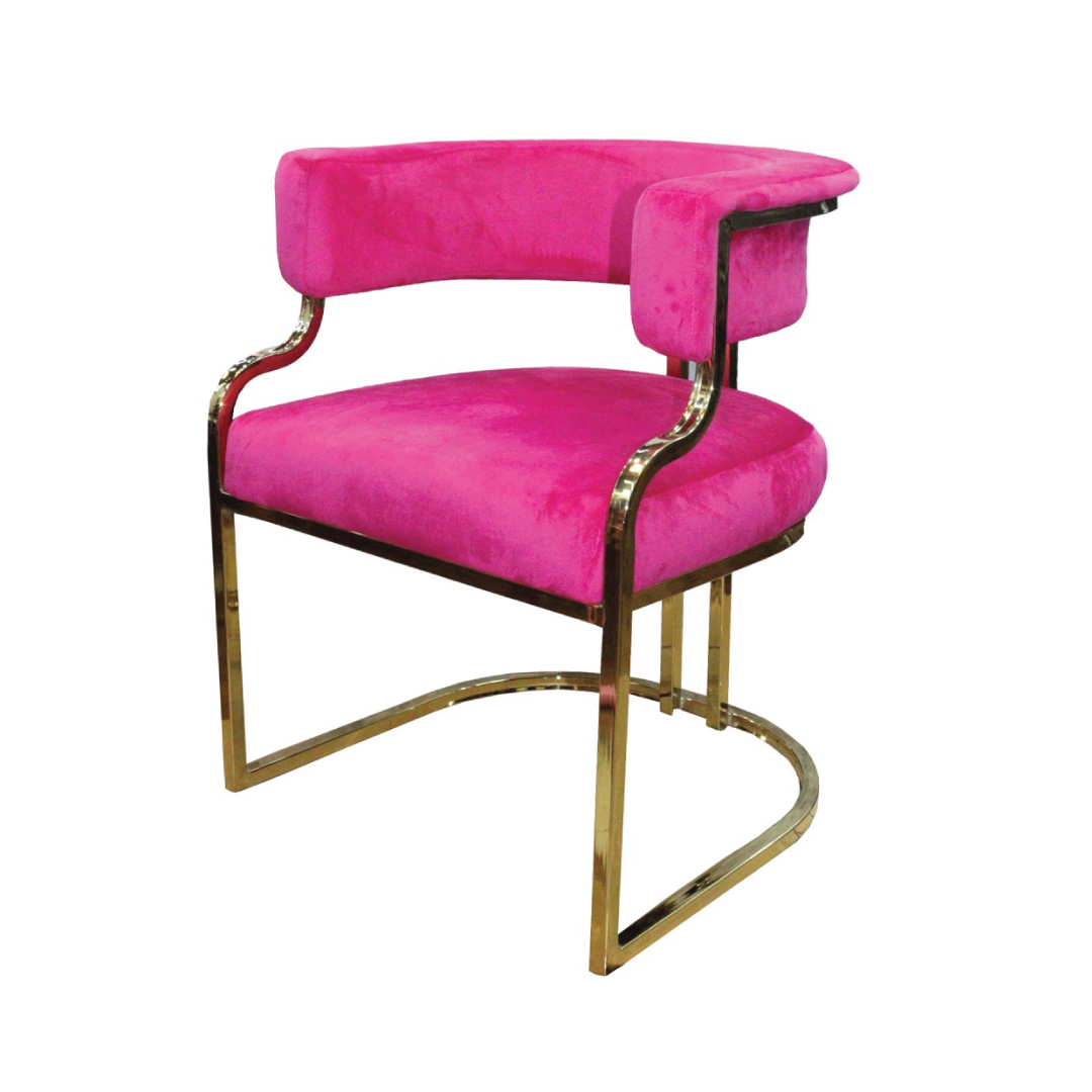 Jilphar Furniture Modern Luxury Cafe Salon Visitor Golden SS Upholstered Tub Leather Dining Armchair Chair JP1155B