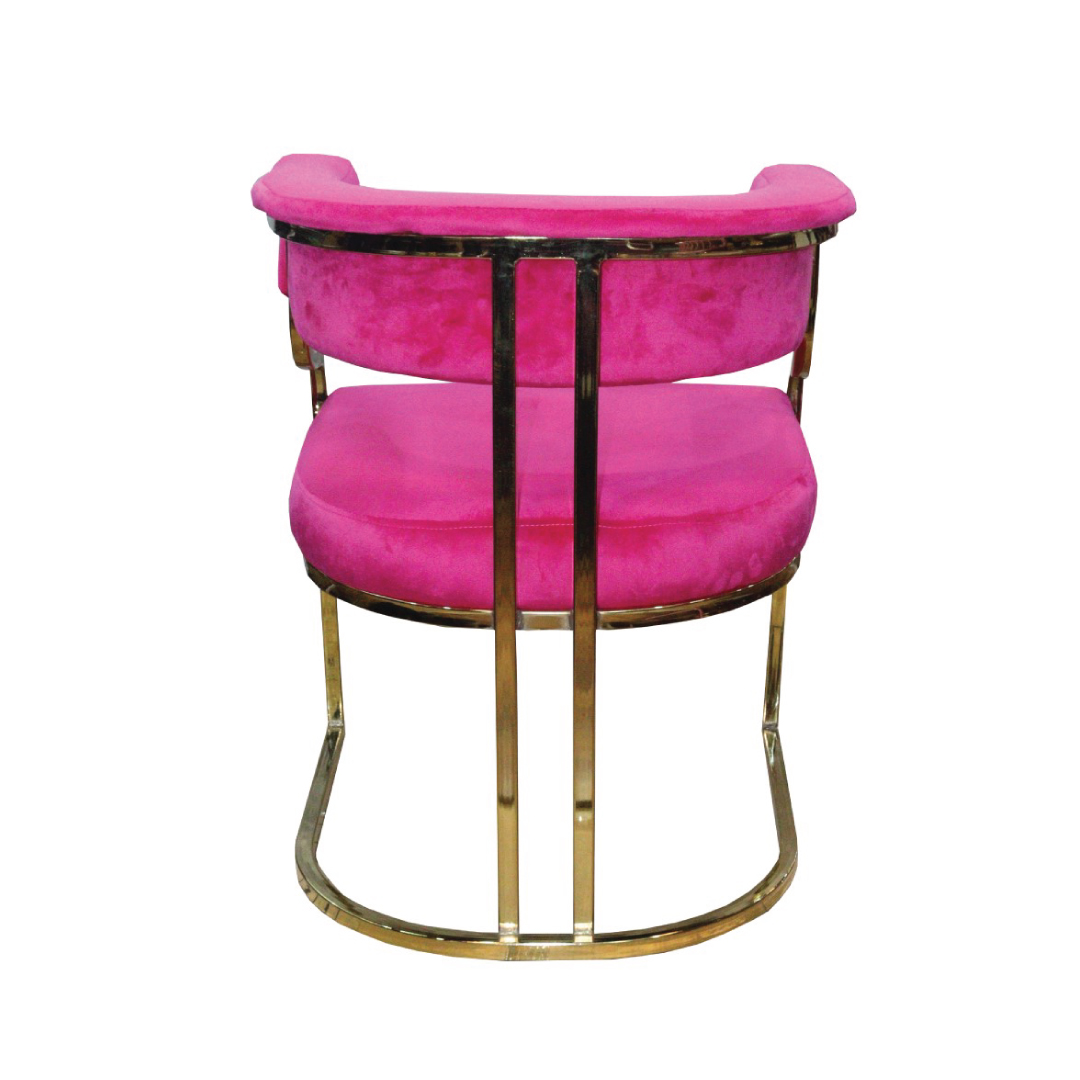 Jilphar Furniture Modern Luxury Cafe Salon Visitor Golden SS Upholstered Tub Leather Dining Armchair Chair JP1155B