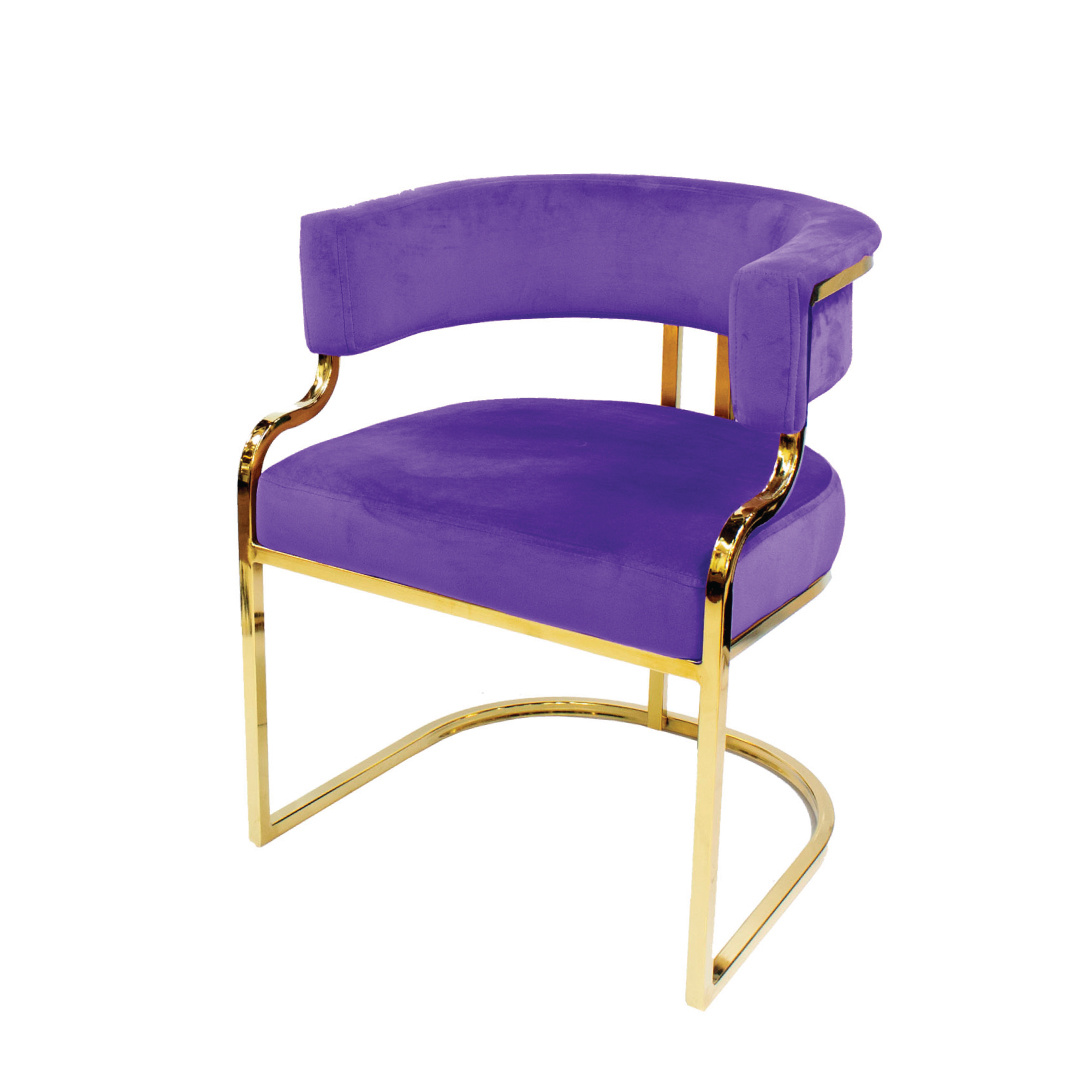 Jilphar Furniture Modern Luxury Cafe Salon Visitor Golden SS Upholstered Tub Leather Dining Armchair Chair JP1155B
