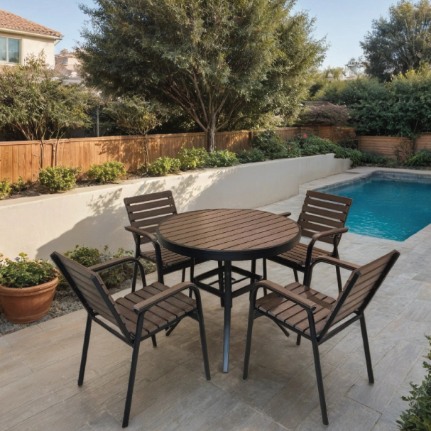 Jilphar Furniture Outdoor 4-Seater Round Dining Set JP1211 / JP2276