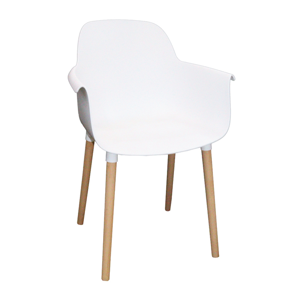 Jilphar Furniture Dining Chair with  Wooden Leg- Black JP1267B
