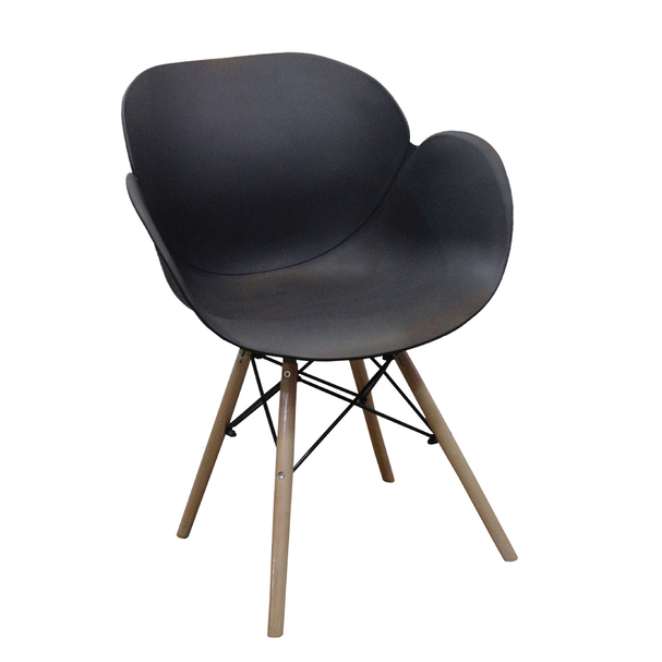 Jilphar Furniture Classical Dining  Chair with Armrest - Black - JP1271A
