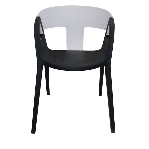 Jilphar Furniture Modern Style Fiber Plastic Chair with Armrest in Black- JP1276C