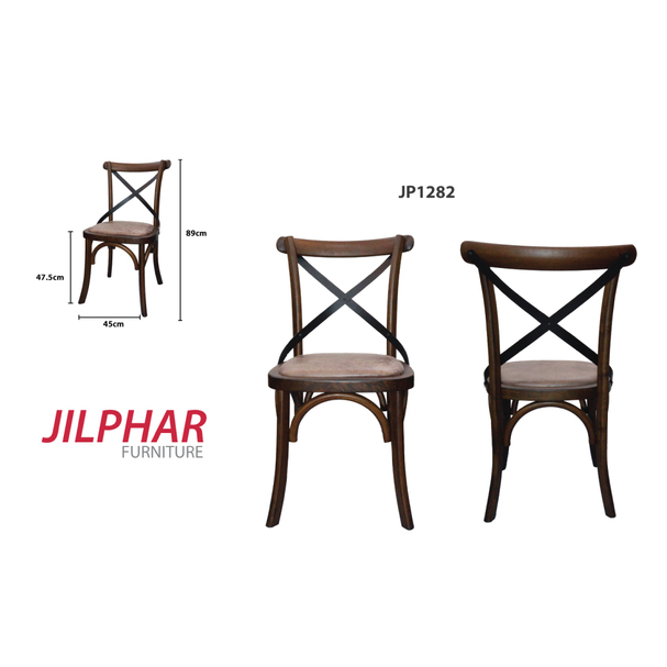 Jilphar Furniture Classical Modern Dining Chair Antique Brush Oak - JP1282