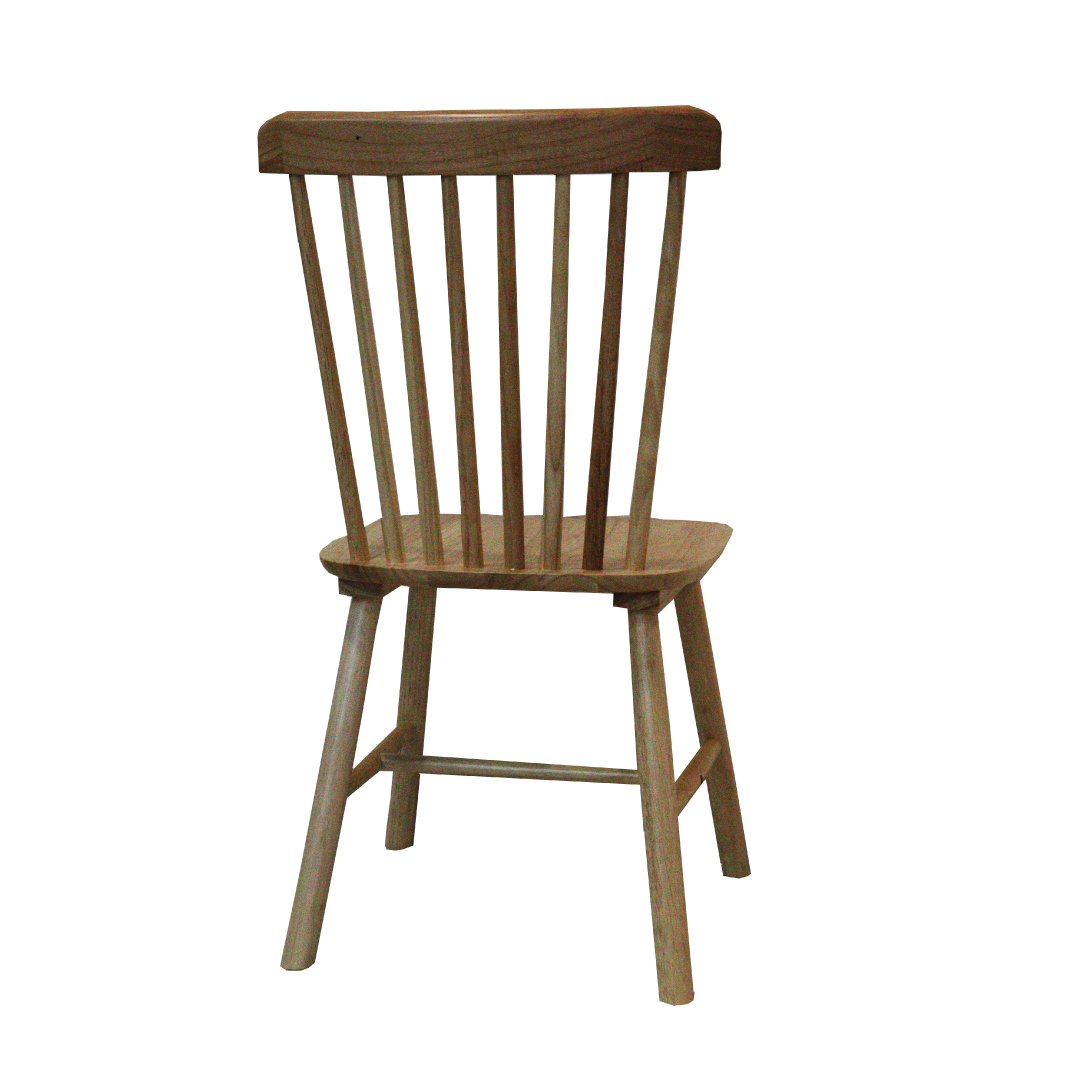 Jilphar Oiled Walnut Wood Spindle Back Dining Chairs, JP1308