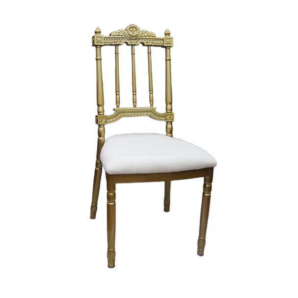 Jilphar Furniture stainless steel gold  dining chair White & Gold JP1357