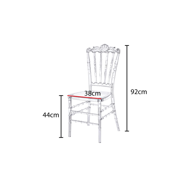 Jilphar Furniture  Acrylic/Transparent Stackable Chair JP1385