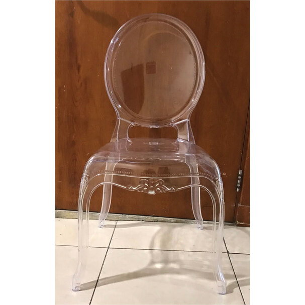 Jilphar Furniture Oval Back Design Transparent Dining Chair JP1388