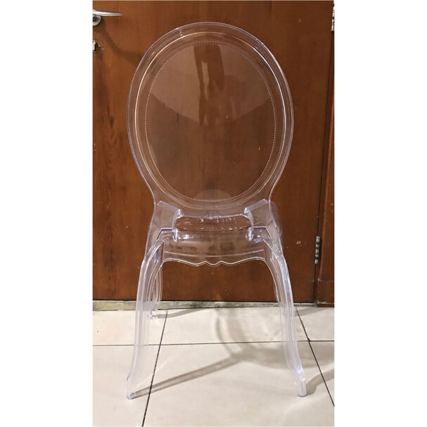 Jilphar Furniture Oval Back Design Transparent Dining Chair JP1388