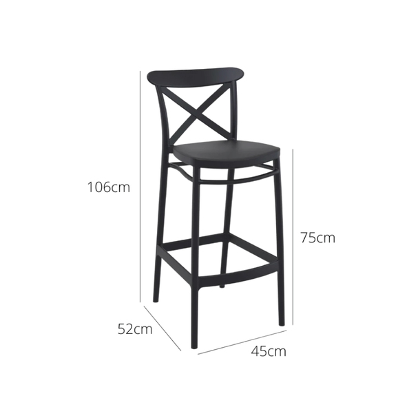 Jilphar Furniture Cross Back High Bar Chair JP1400