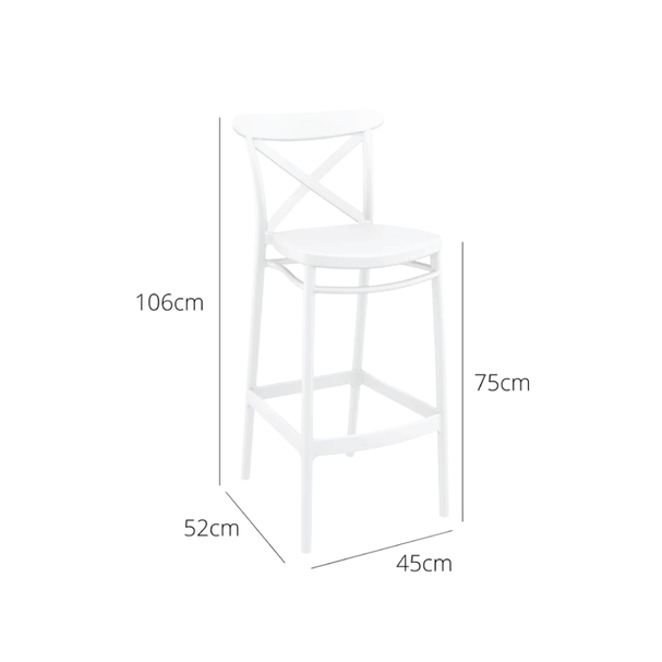 Jilphar Furniture Cross Back High Bar Chair JP1400