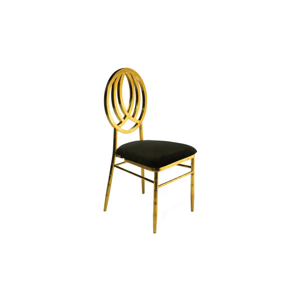 Jilphar Furniture Stainless Steel Gold Black chair JP1402