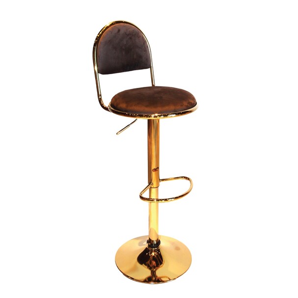 Jilphar Furniture Velvet Swivel Golden Bar Chair JP1439