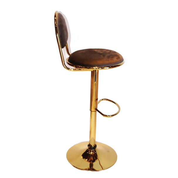 Jilphar Furniture Velvet Swivel Golden Bar Chair JP1439